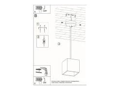 Lámparas Colgantes Quad Moderno De Aluminio - 1 Fuentes Luminosas - L.10 X A.110 Cm - Blanco