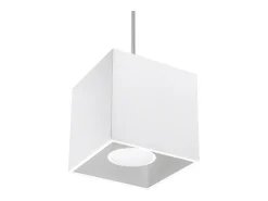 Lámparas colgantes Quadx moderno de aluminio - 1 fuentes luminosas 4000K - L.10 x A.110 cm - blanco