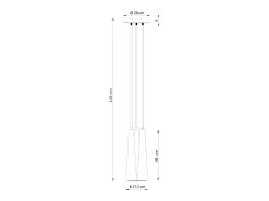 Lámparas colgantes Ravo escandinavo de madera - 3 fuentes luminosas 4000K - L.20 x A.120 cm - madera natural