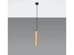 Lámparas colgantes Silno escandinavo de madera - 1 fuentes luminosas 3000K - L.8 x A.105 cm - madera natural