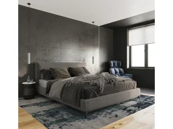 Lámparas colgantes Solvix industrial de concreto - 3 fuentes luminosas 3000K - L.45 x A.90 cm - gris