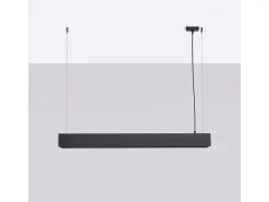 Lámparas Colgantes Spark Moderno De Acero - 1 Fuentes Luminosas - L.100 X A.120 Cm - Negro