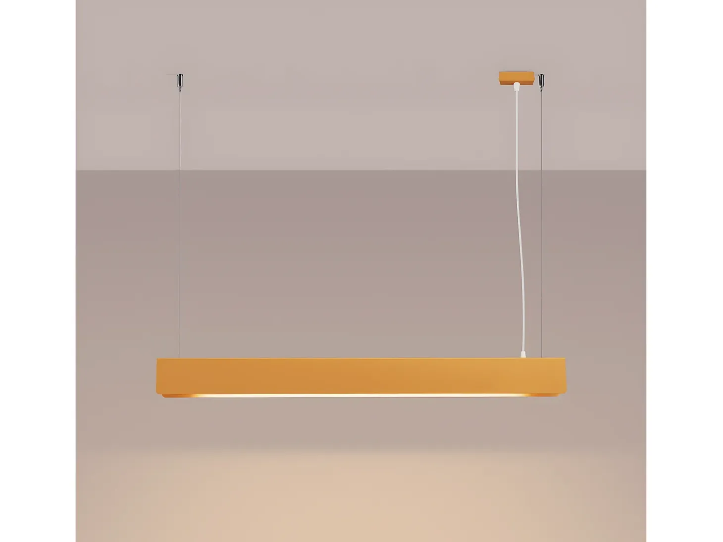 Lámparas Colgantes Spark Moderno De Acero - 1 Fuentes Luminosas - L.100 X A.120 Cm - Dorado