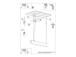 Lámparas Colgantes Spark Moderno De Acero - 1 Fuentes Luminosas - L.100 X A.120 Cm - Dorado