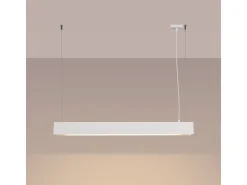 Lámparas Colgantes Spark Moderno De Acero - 1 Fuentes Luminosas - L.100 X A.120 Cm - Blanco