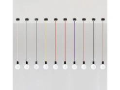 Lámparas colgantes Speis moderno de tela/acero - 1 fuentes luminosas 3000K - L.8 x A.106 cm - negro