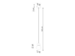 Lámparas colgantes Torch escandinavo de vidrio/madera - 1 fuentes luminosas 4000K - L.11 x A.124 cm - blanco/madera natural
