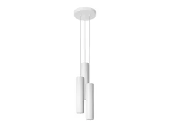Lámparas colgantes Toris moderno de acero - 3 fuentes luminosas 3000K - L.20 x A.110 cm - blanco