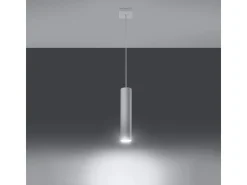 Lámparas colgantes Toris moderno de acero - 1 fuentes luminosas 4000K - L.8 x A.100 cm - blanco