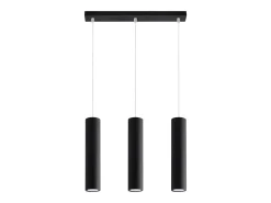Lámparas colgantes Toris moderno de acero - 3 fuentes luminosas 3000K - L.45 x A.90 cm - negro