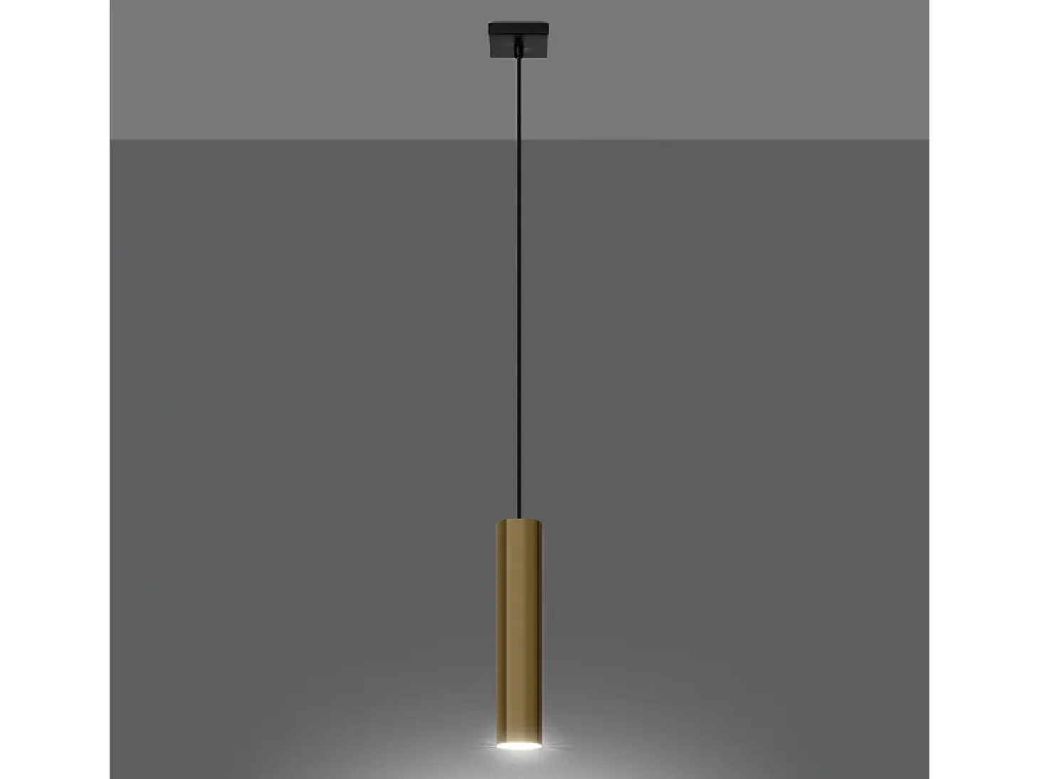 Lámparas colgantes Toris moderno de acero - 1 fuentes luminosas 4000K - L.8 x A.100 cm - brillo dorado