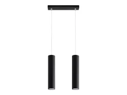 Lámparas colgantes Toris moderno de acero - 2 fuentes luminosas 3000K - L.30 x A.90 cm - negro