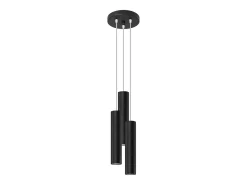Lámparas colgantes Toris moderno de acero - 3 fuentes luminosas 3000K - L.20 x A.110 cm - negro