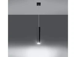 Lámparas colgantes Toris moderno de acero - 1 fuentes luminosas 4000K - L.8 x A.100 cm - negro