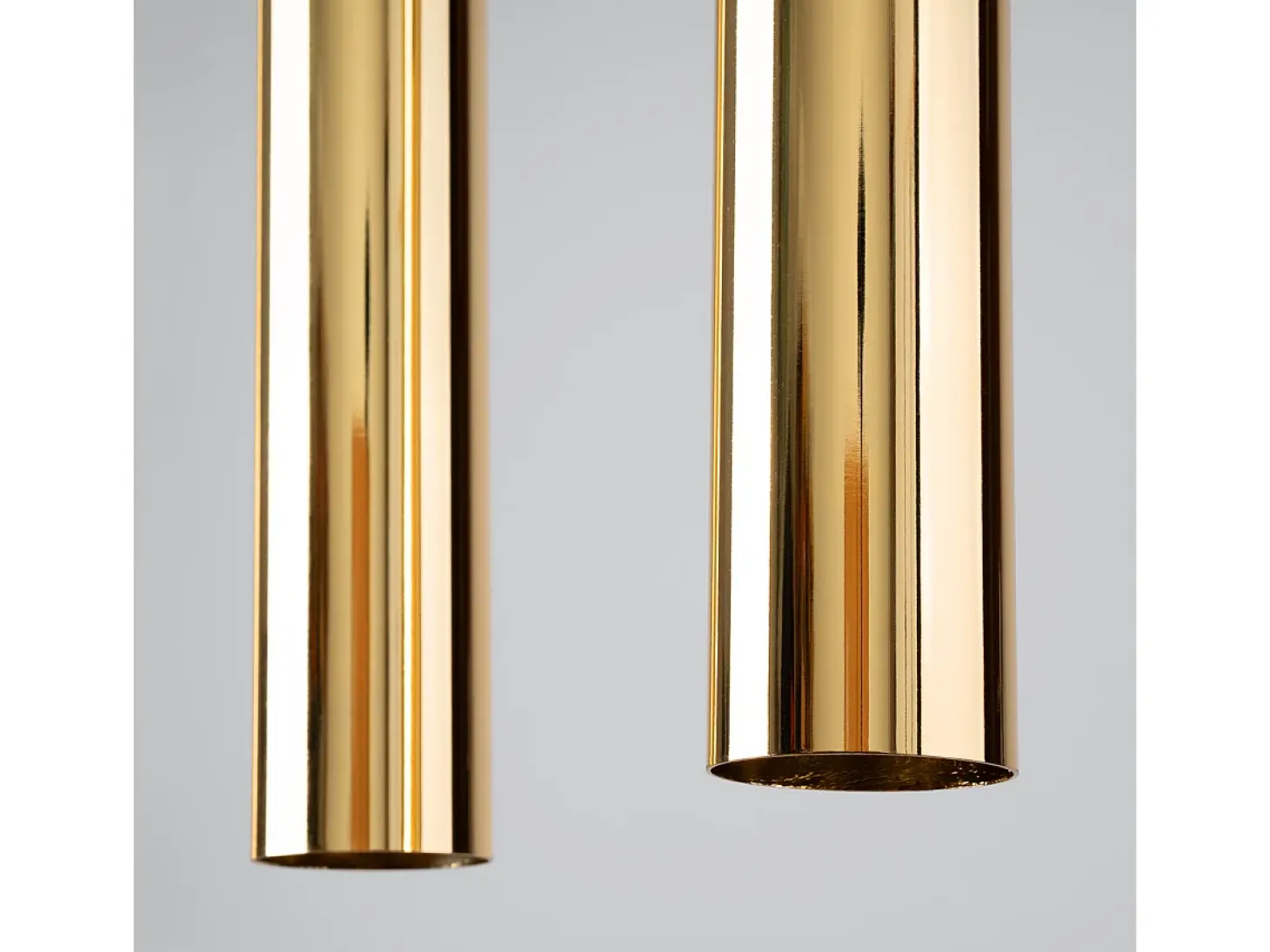 Lámparas colgantes Toris moderno de acero - 2 fuentes luminosas 3000K - L.30 x A.90 cm - brillo dorado