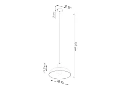 Lámparas colgantes Velture escandinavo de acero - 1 fuentes luminosas 4000K - L.38 x A.120 cm - blanco