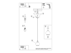 Lámparas colgantes Zelaro moderno de acero - 1 fuentes luminosas 3000K - L.15 x A.130 cm - negro