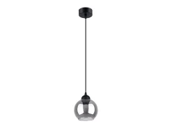Lámparas colgantes Zelaro moderno de acero - 1 fuentes luminosas 4000K - L.15 x A.130 cm - negro