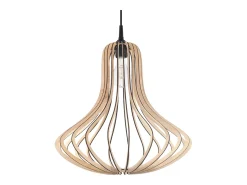 Lámparas colgantes Zenix escandinavo de madera - 1 fuentes luminosas 4000K - L.41 x A.110 cm - madera natural