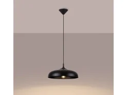 Lámparas colgantes Zinta escandinavo de acero - 1 fuentes luminosas 4000K - L.38 x A.74 cm - negro