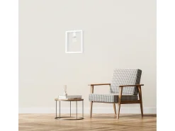 Lámparas colgantes Zodiara escandinavo de acero/madera - 1 fuentes luminosas 4000K - L.24 x A.133 cm - blanco