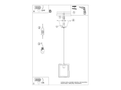 Lámparas colgantes Zodiara escandinavo de acero/madera - 1 fuentes luminosas 3000K - L.24 x A.133 cm - wengué