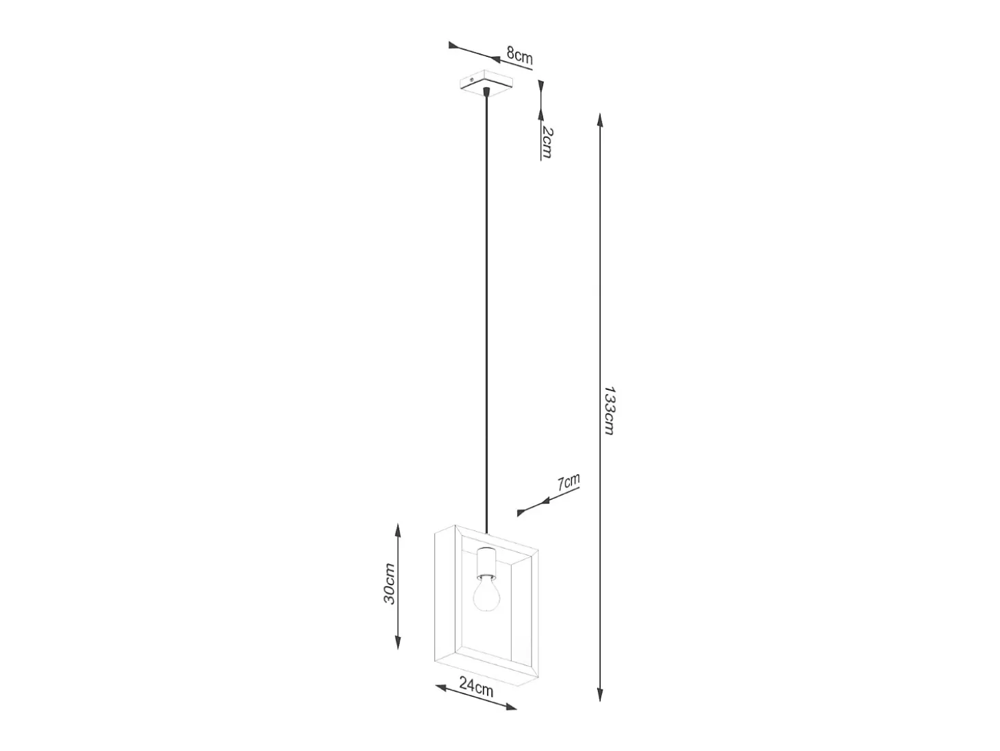 Lámparas colgantes Zodiara escandinavo de acero/madera - 1 fuentes luminosas 3000K - L.24 x A.133 cm - wengué