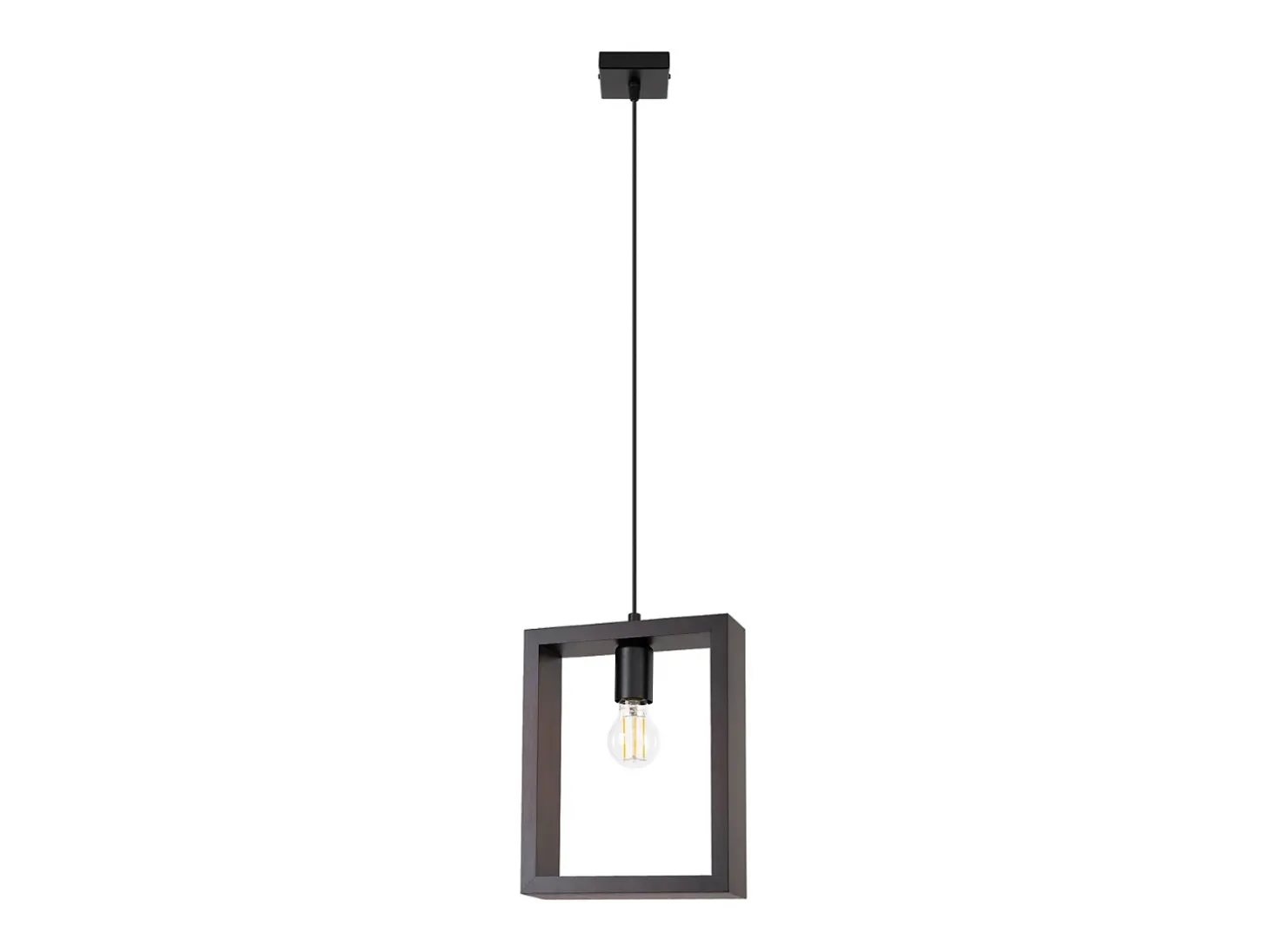 Lámparas colgantes Zodiara escandinavo de acero/madera - 1 fuentes luminosas 3000K - L.24 x A.133 cm - wengué