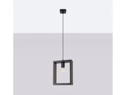 Lámparas colgantes Zodiara escandinavo de acero/madera - 1 fuentes luminosas 3000K - L.24 x A.133 cm - wengué