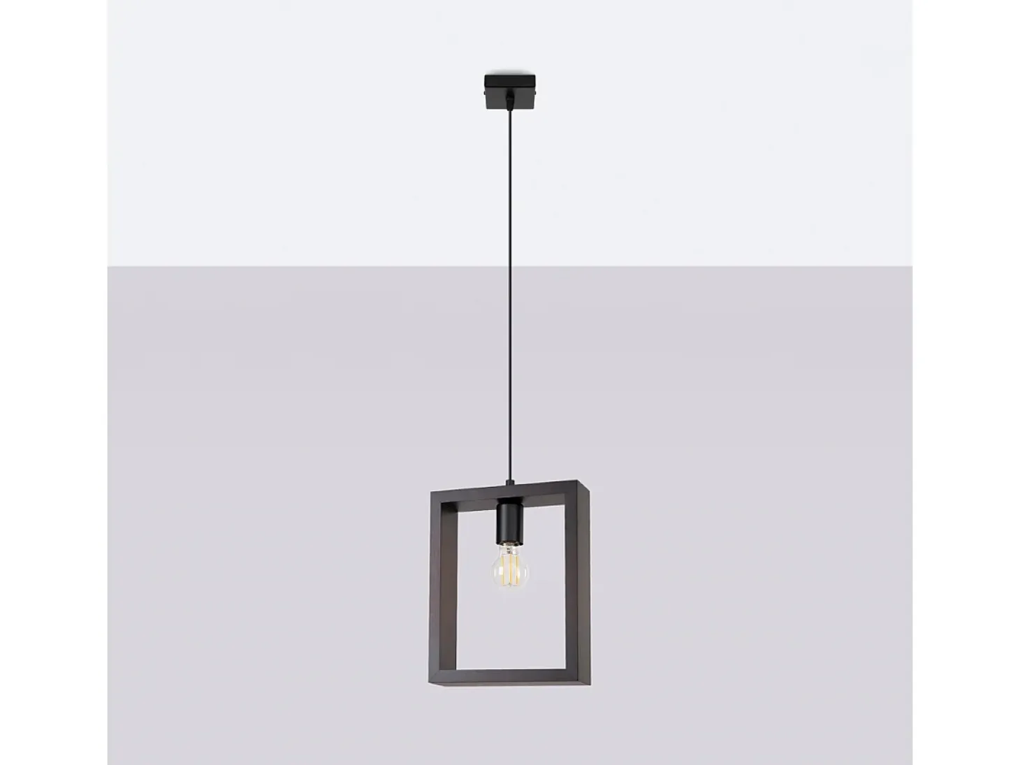 Lámparas colgantes Zodiara escandinavo de acero/madera - 1 fuentes luminosas 3000K - L.24 x A.133 cm - wengué