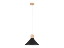 Lámparas colgantes Zorra escandinavo de acero - 1 fuentes luminosas 3000K - L.30 x A.120 cm - negro