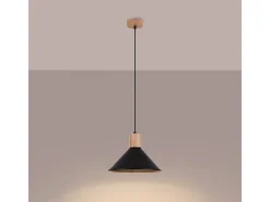 Lámparas colgantes Zorra escandinavo de acero - 1 fuentes luminosas 4000K - L.30 x A.120 cm - negro