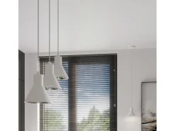 Lámparas colgantes Zylata moderno de acero - 1 fuentes luminosas 3000K - L.14 x A.120 cm - blanco