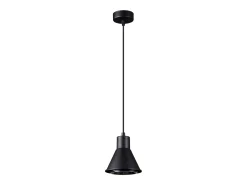 Lámparas colgantes Zylata moderno de acero - 1 fuentes luminosas 3000K - L.14 x A.120 cm - negro