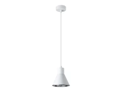 Lámparas colgantes Zylata moderno de acero - 1 fuentes luminosas 4000K - L.14 x A.120 cm - blanco