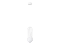 Lámparas colgantes Zynex moderno de acero - 1 fuentes luminosas 3000K - L.12 x A.115 cm - blanco