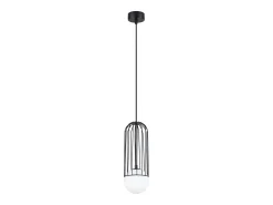 Lámparas colgantes Zynex moderno de acero - 1 fuentes luminosas 4000K - L.12 x A.115 cm - negro