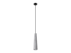 Lámparas colgantes Zyntria industrial de concreto - 1 fuentes luminosas 4000K - L.8 x A.125 cm - gris