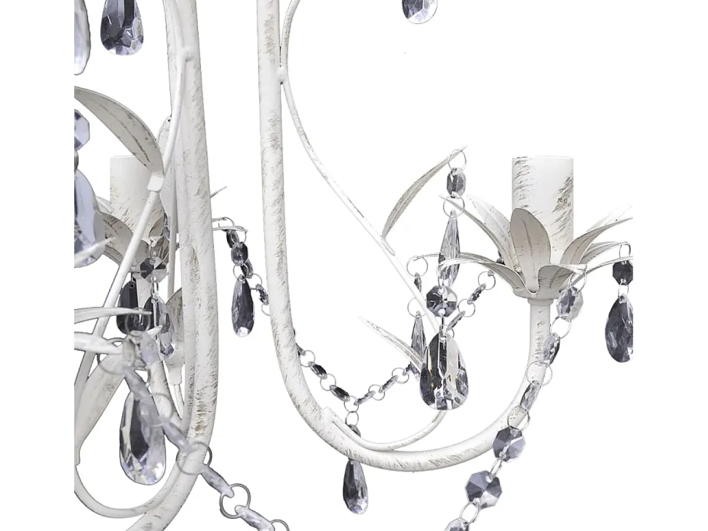 Lámparas de araña de cristal 2 unidades blanco elegante ES989034