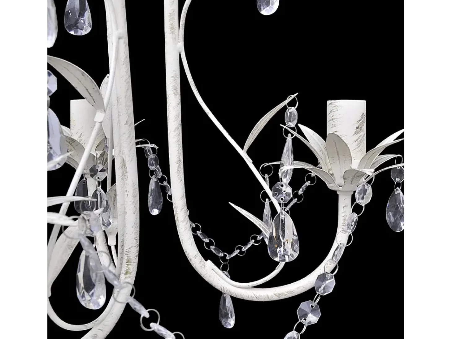 Lámparas de araña de cristal 2 unidades blanco elegante ES989034