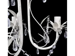 Lámparas de araña de cristal 4 unidades blanco elegante ES386346
