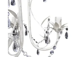 Lámparas de araña de cristal 4 unidades blanco elegante ES386346