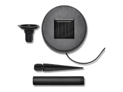 Lámparas de bola jardín LED anclajes y paneles solares 3 uds ES502074