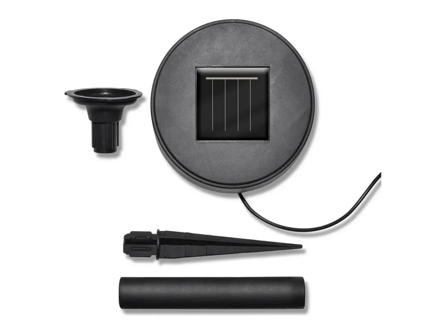 Lámparas de bola jardín LED anclajes y paneles solares 3 uds ES502074