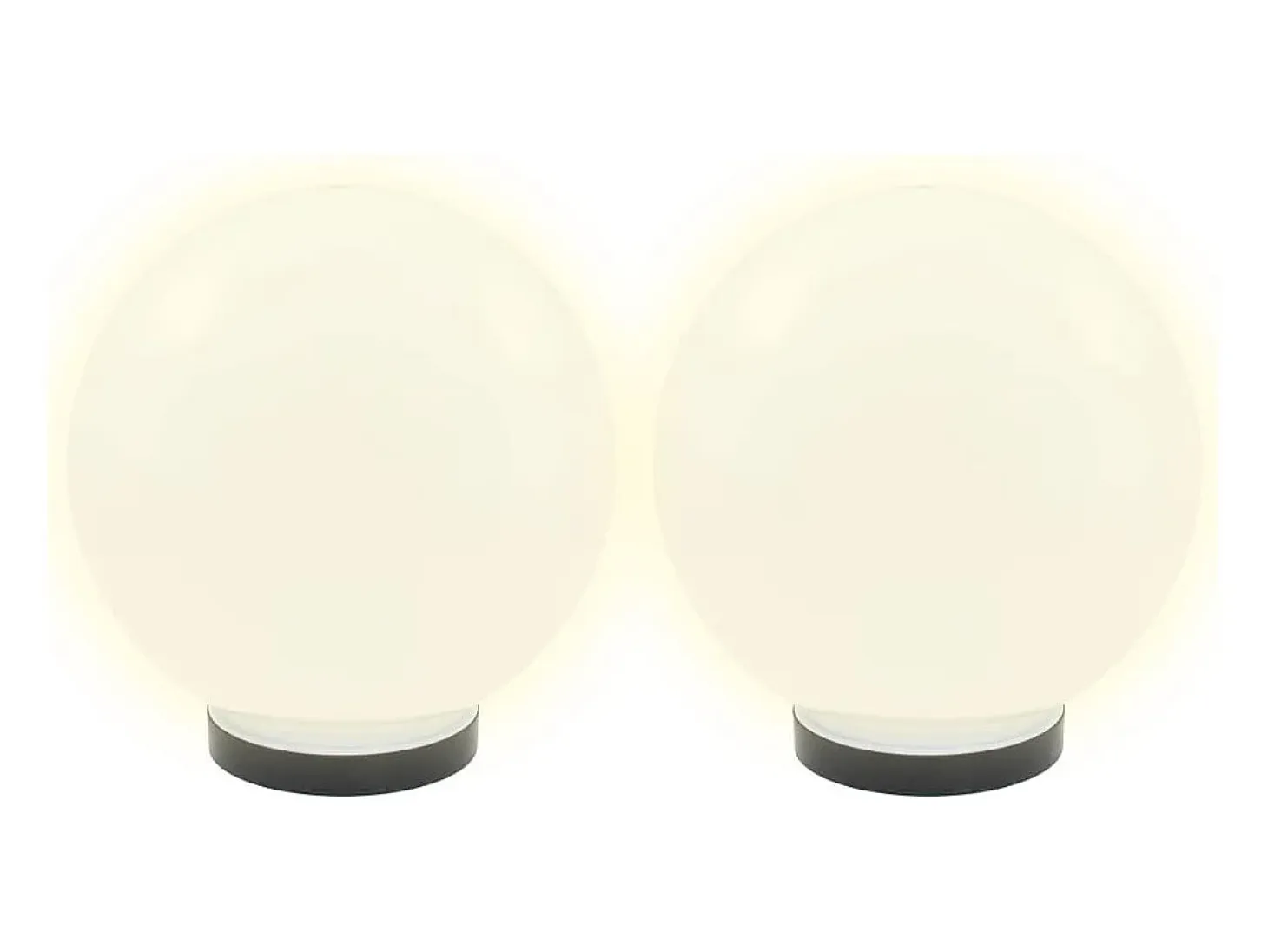 Lámparas de bola LED 4 unidades esféricas PMMA 25 cm ES193663