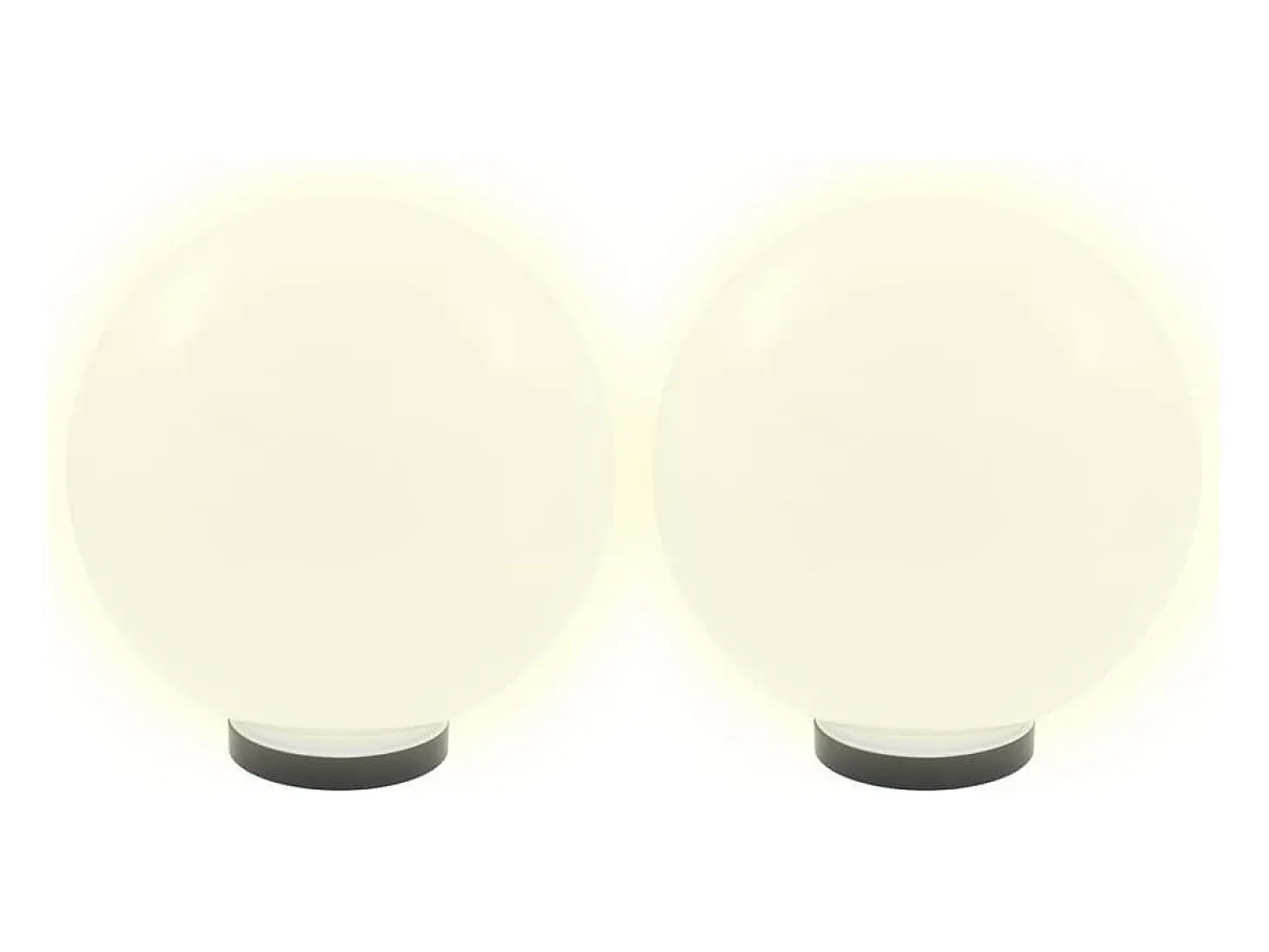 Lámparas de bola LED 4 unidades esféricas PMMA 30 cm ES234510