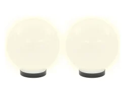Lámparas de bola LED 4 unidades esféricas PMMA 20 cm ES537987