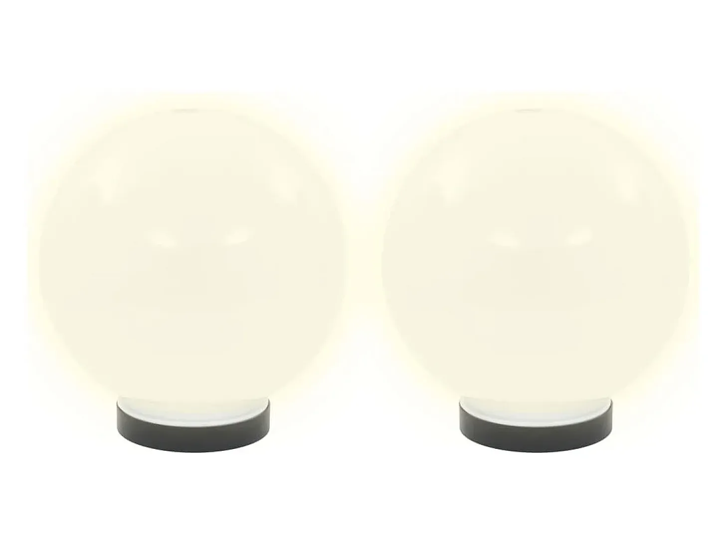 Lámparas de bola LED 4 unidades esféricas PMMA 20 cm ES537987