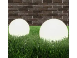 Lámparas de bola LED 4 unidades esféricas PMMA 20 cm ES537987