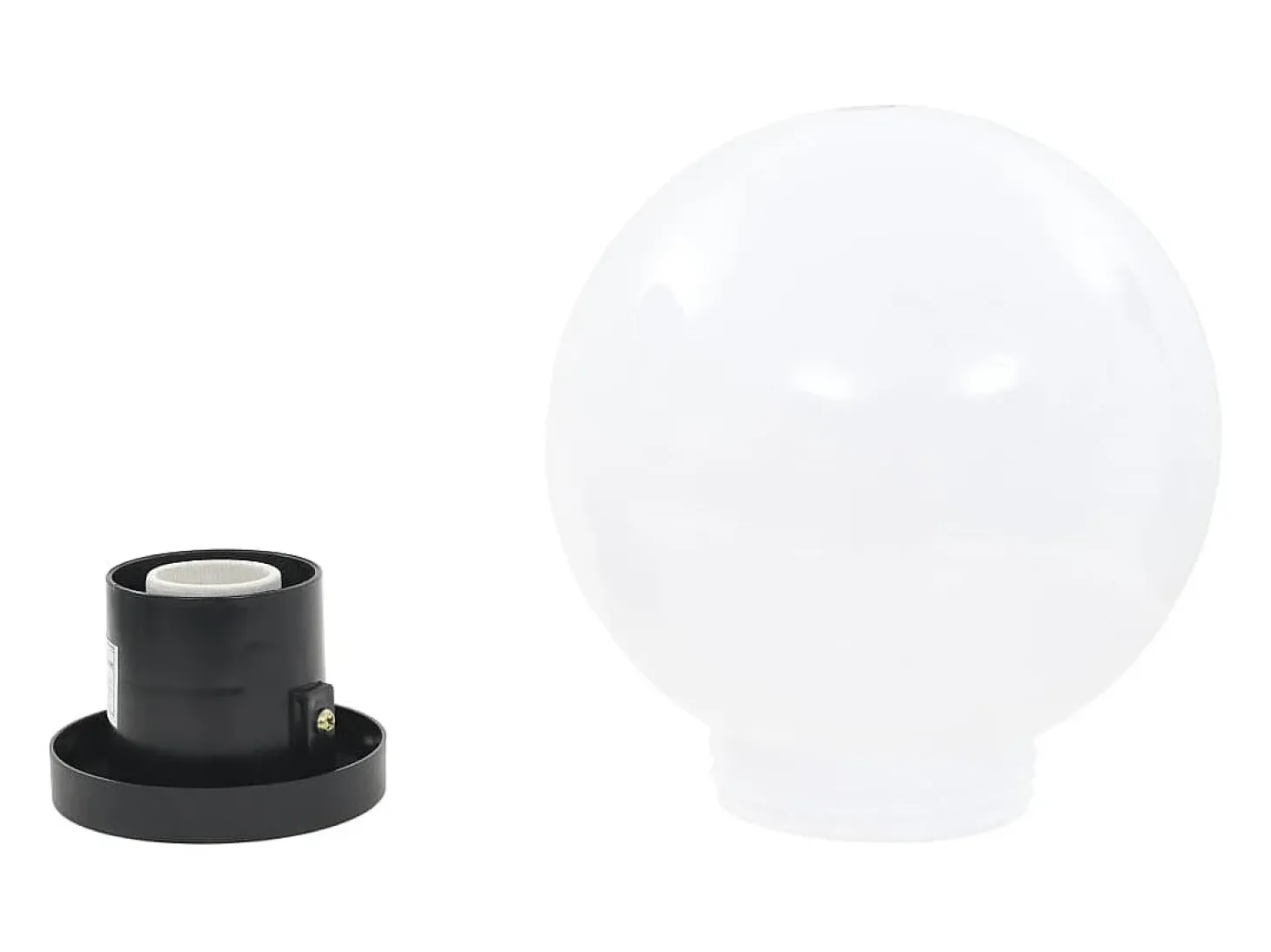 Lámparas de bola LED 4 unidades esféricas PMMA 20 cm ES537987
